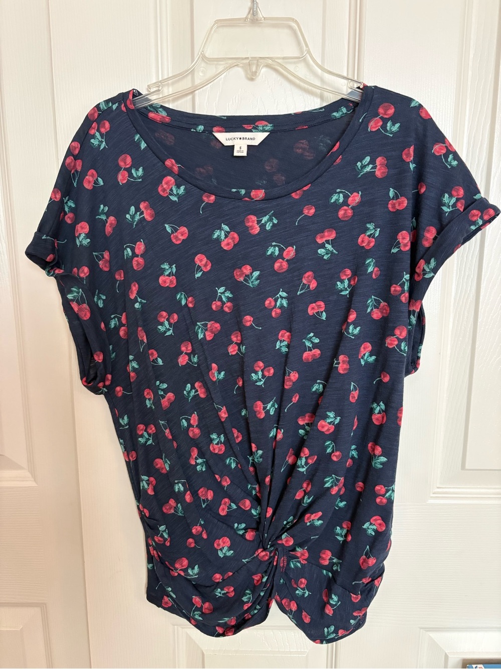 NWOT cherry print Lucky Brand tee